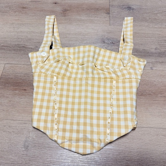 House of CB Lottie Gingham Corset Top XSmall Regular cup A/C - Picture 1 of 4